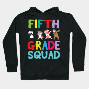 Animals Students Dabbing Back To School Fifth Grade Squad Hoodie